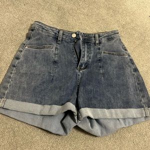 blue jean shorts